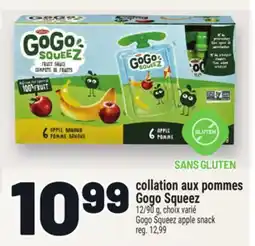 Metro COLLATION AUX POMMES GOGO SQUEEZ | GOGO SQUEEZ APPLE SNACK offer