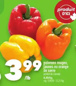 Marche Ami poivrons rouges, jaunes ou orange de serre offer