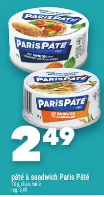 Marche Ami pâté à sandwich Paris Pâté offer