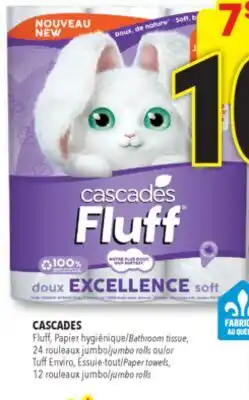 Familiprix Cascades Fluff Excellence soft bathroom tissue rolls - Jumbo 24un offer