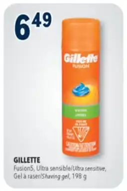 Familiprix GILLETTE, Fusion5, Ultra sensible Shaving gel offer