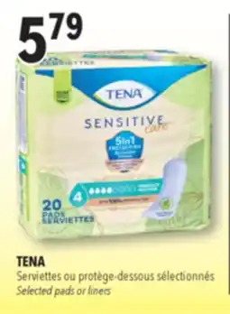 Familiprix TENA, Selected pads or liners offer
