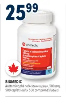 Familiprix Biomedic extra strength acetaminophen caplets for adults 500un offer