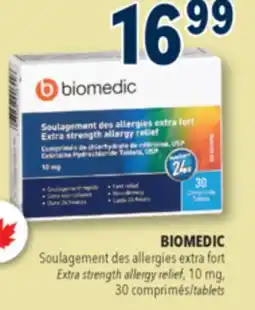 Familiprix BIOMEDIC, Extra strength allergy relief, 10 mg, 30 tablets offer