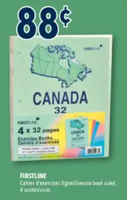 Familiprix FIRSTLINE, Exercice book ruled, 4 units offer