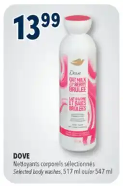 Familiprix DOVE, Selected body washes, 517 ml or 547 ml offer