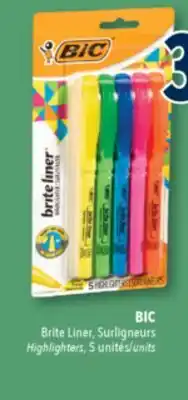 Familiprix BIC Highlighters, 5 units offer