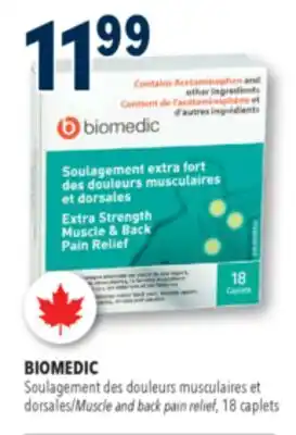 Familiprix Biomedic extra strength muscle & back pain relief caplets 18un offer