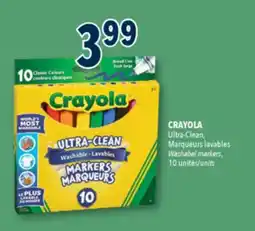 Familiprix CRAYOLA Ultra-Clean, Washabel markers, 10 units offer