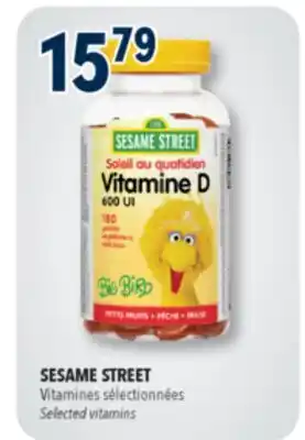 Familiprix SESAME STREET, Selected vitamins offer
