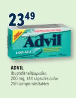 Familiprix ADVIL, Ibuprofen, 200 mg, 144 capsules or 250 tablets … … offer