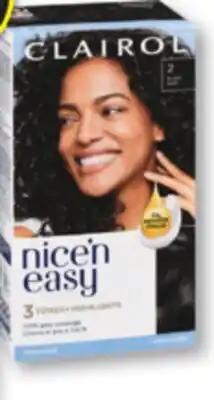 Familiprix Clairol Nice'n Easy Natural Looking permanent hair dye #2 Black offer