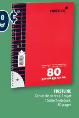 Familiprix FIRSTLINE, 1 Subject notebook, 80 pages offer