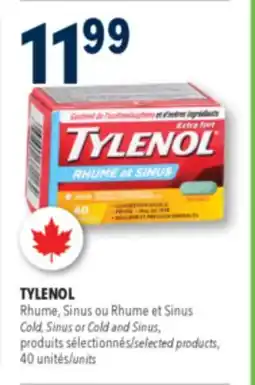 Familiprix TYLENOL, Sinus or Cold and Sinus, selected products, 40 units offer
