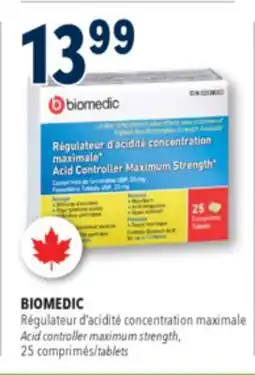 Familiprix BIOMEDIC, Acid controller maximum strength, 25 tablets offer