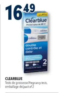 Familiprix CLEARBLUE, Pregnancy tests, pack of 2 offer