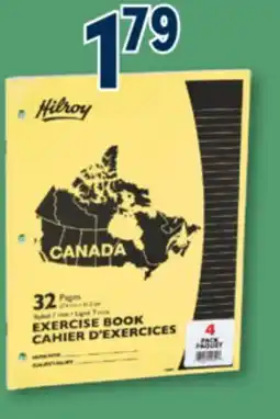 Familiprix HILROY, Exercice book ruled, 4 units offer