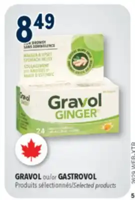 Familiprix Gravol Ginger non-drowsy upset stomach & nausea liquid gel capsules 24un offer