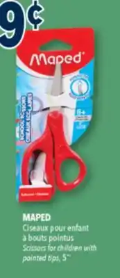 Familiprix MAPED, Scissors for children with pointed tips, 5'' offer