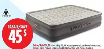 Canadian Tire WOODS Queen Double-High Air Bed with Pump offer