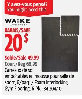 Canadian Tire Foam Interlocking Gym Flooring, 6-Pk offer