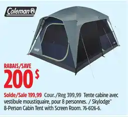 Canadian Tire Coleman Skylodge 8-Person Cabin Tent with Screen Room offer