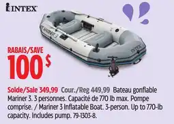 Canadian Tire Intex Mariner 3 Inflatable Boat offer