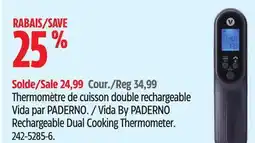 Canadian Tire Vida By PADERNO Rechargeable Dual Cooking Thermometer offer