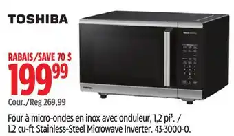 Canadian Tire TOSHIBA 1.2 cu-ft Stainless-Steel Microwave Inverter offer