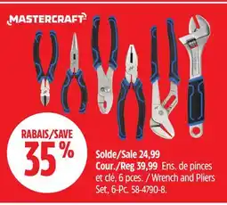 Canadian Tire Mastercraft Wrench and Pliers Set offer