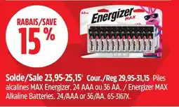 Canadian Tire Energizer MAX Alkaline Batteries offer