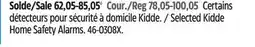 Canadian Tire Selected Kidde Home Safety Alarms offer