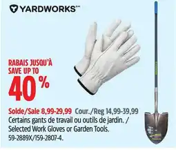 Canadian Tire Selected Work Gloves or Garden Tools offer