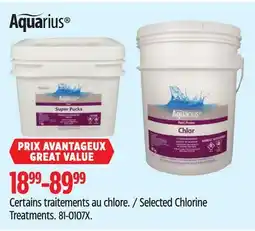 Canadian Tire Aquarius Selected Chlorine Treatments offer