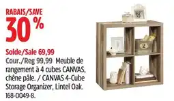 Canadian Tire CANVAS 4-Cube Storage Organizer, Lintel Oak offer