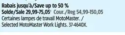 Canadian Tire Selected MotoMaster Work Lights offer