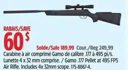 Canadian Tire Gamo .177 Pellet at 495 FPS Air Rifle offer