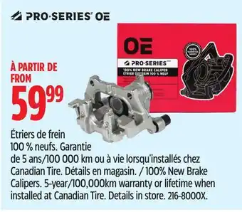 Canadian Tire 100% New Brake Calipers offer