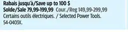 Canadian Tire Maximum Selected Power Tools offer