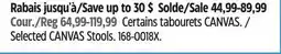 Canadian Tire Selected CANVAS Stools offer