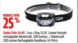 Canadian Tire Mastercraft 200-Lumen Rechargeable Headlamp offer