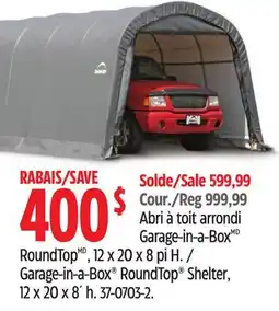 Canadian Tire Garage-in-a-Box RoundTop Shelter offer
