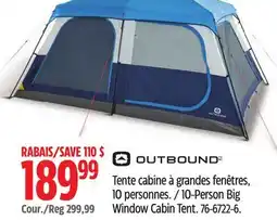 Canadian Tire 1OUTBOUND 0-Person Big Window Cabin Tent offer