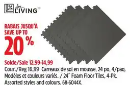 Canadian Tire 24˝ Foam Floor Tiles, 4-Pk offer