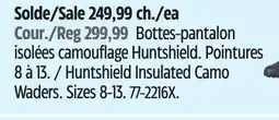 Canadian Tire Huntshield Insulated Camo Waders offer