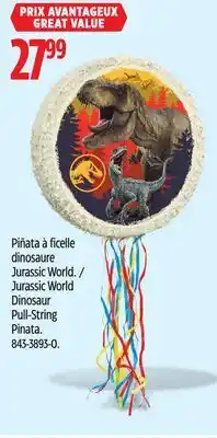 Canadian Tire Jurassic World Dinosaur Pull-String Pinata offer