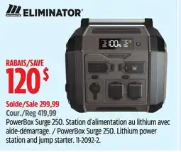 Canadian Tire Motomaster PowerBox Surge 250. Lithium power station and jump starter offer