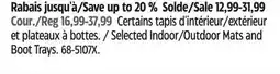 Canadian Tire Selected Indoor/Outdoor Mats and Boot Trays offer