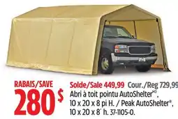 Canadian Tire Shelterlogic Peak AutoShelter offer