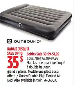 Canadian Tire Outbound Queen Double-High Flocked Air Bed offer
